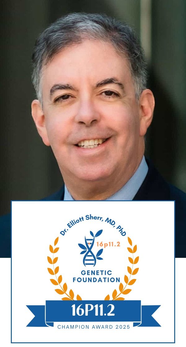 2025 Champion Award: Dr. Elliott H. Sherr Headshot of Dr. Elliott H. Sherr with 2025 Champion Award overlay